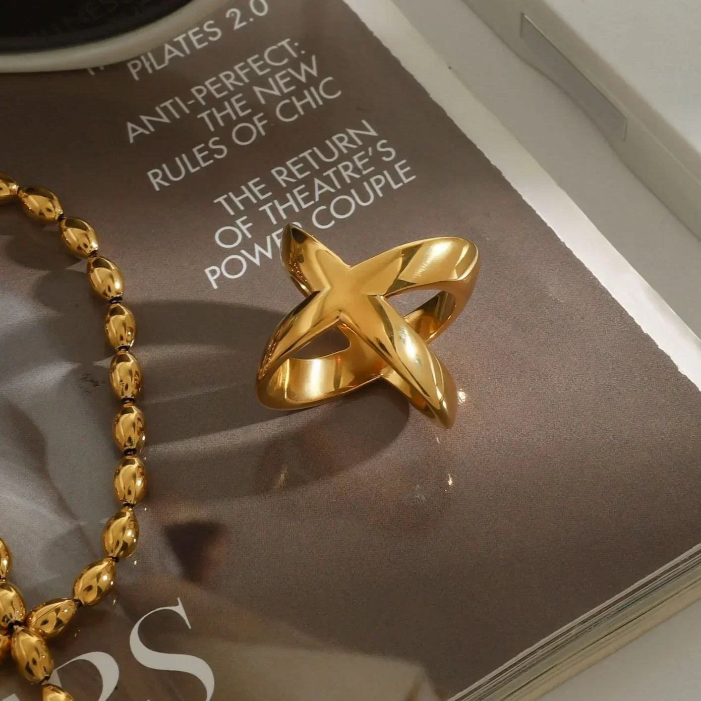 [Royal Vicky]Carolyn Gold Cross Ring
