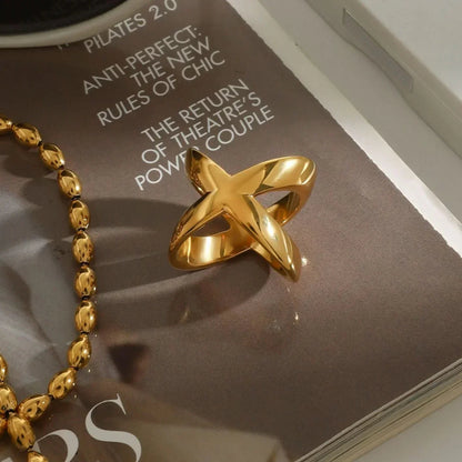 [Royal Vicky]Carolyn Gold Cross Ring