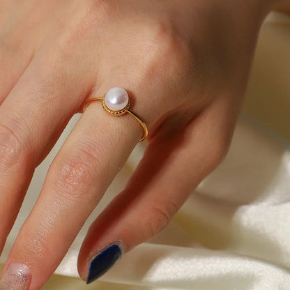 [Royal Vicky]Solis Gold Pearl Ring