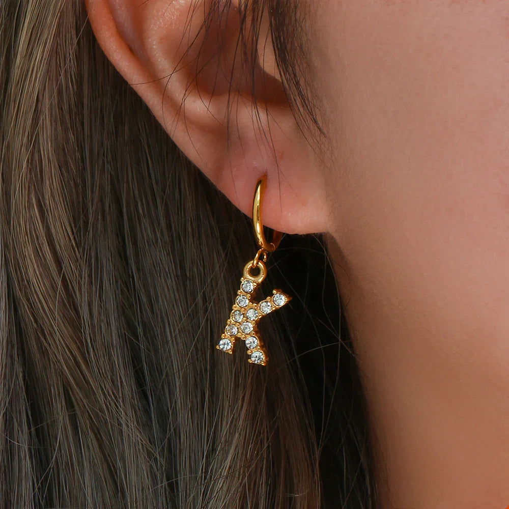 [Royal&Vicky] Wilhemina Initial Ohrringe