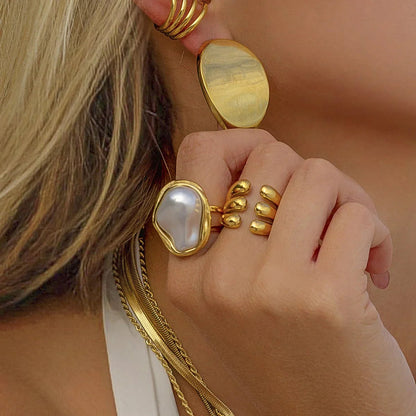 [Royal Vicky]Charis Gold Pearl Ring