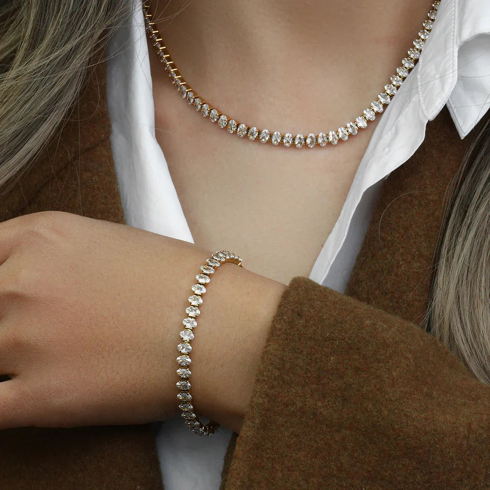 [Royal Vicky]Wisteria Diamond Tennis Necklace