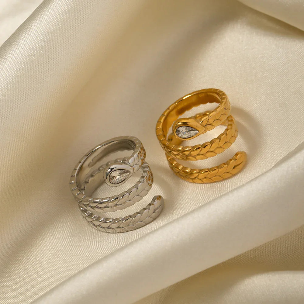 [Royal Vicky]Davina Gold Serpent Ring