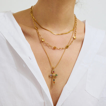 [Royal Vicky]Olea Diamond Crucifix