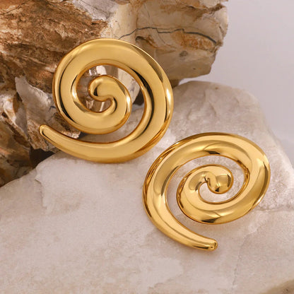 [Royal Vicky]Zarya Spiral Gold Earrings