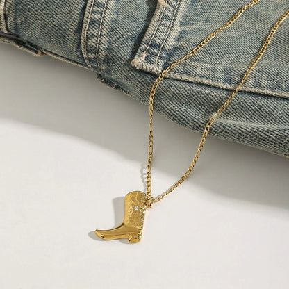 [Royal Vicky]Makayla Gold Boot Pendant