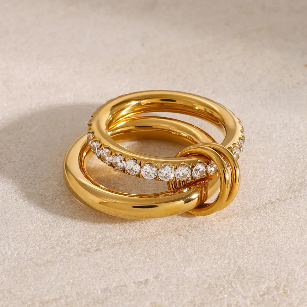 [Royal&Vicky]Alison Stacked Diamond Ring