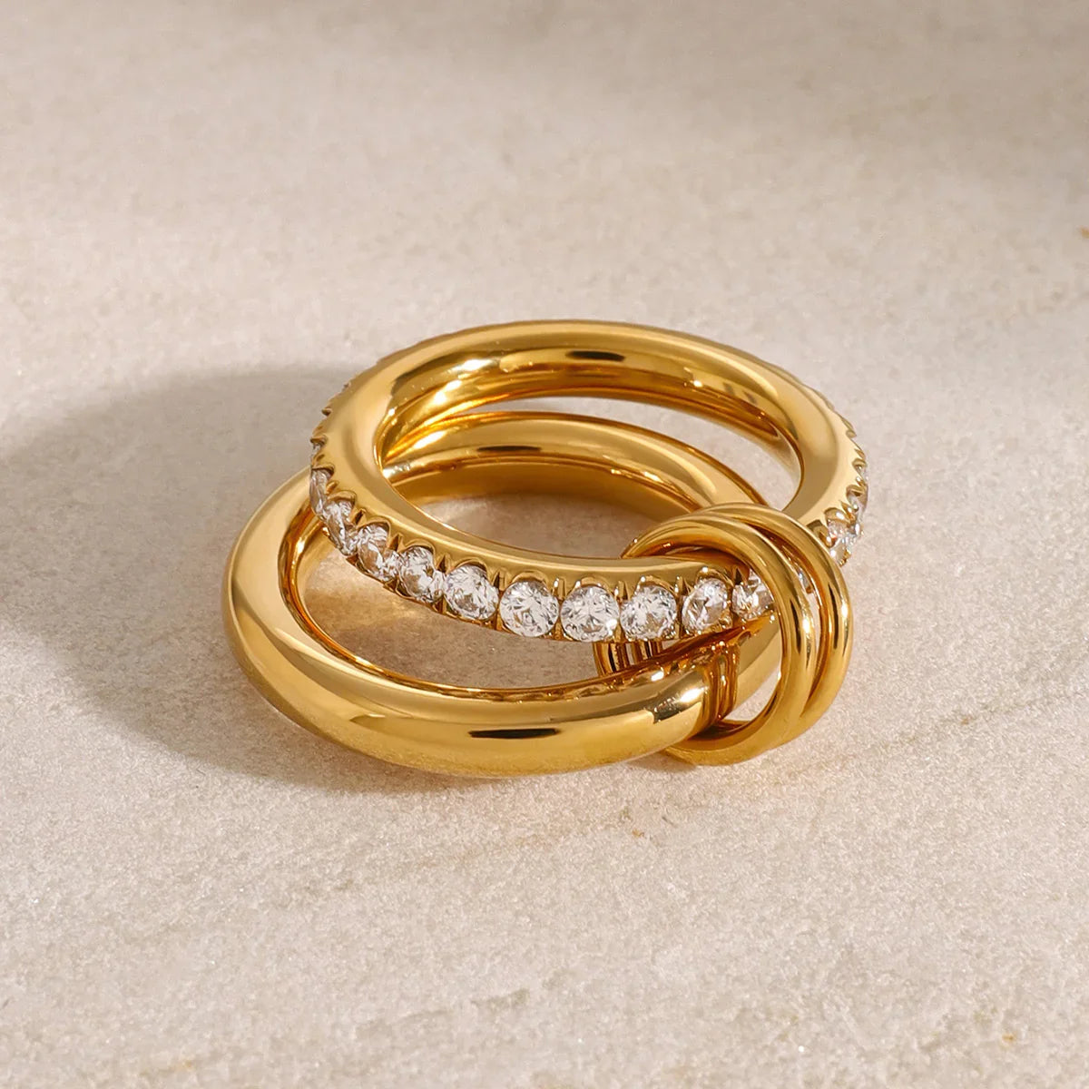 [Royal Vicky]Alison Stacked Diamond Ring