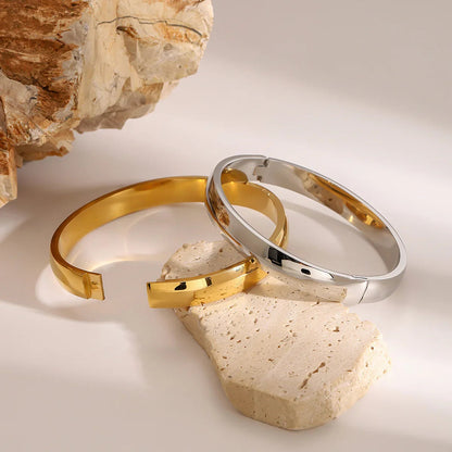 [Royal Vicky]Melina Large Stacking Gold Bangle