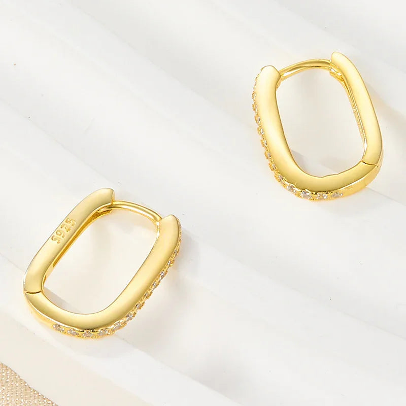 [Royal Vicky]Melissa Oval Hoop Earrings