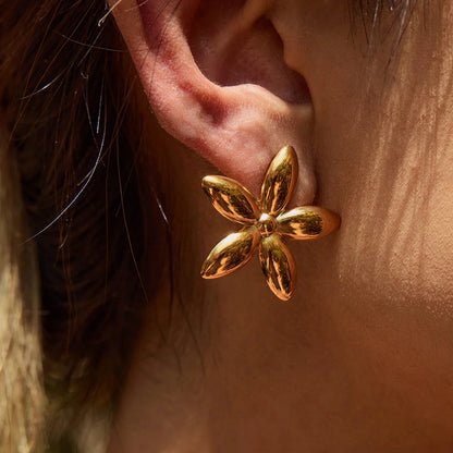 [Royal Vicky]Monica Floral Gold Earrings