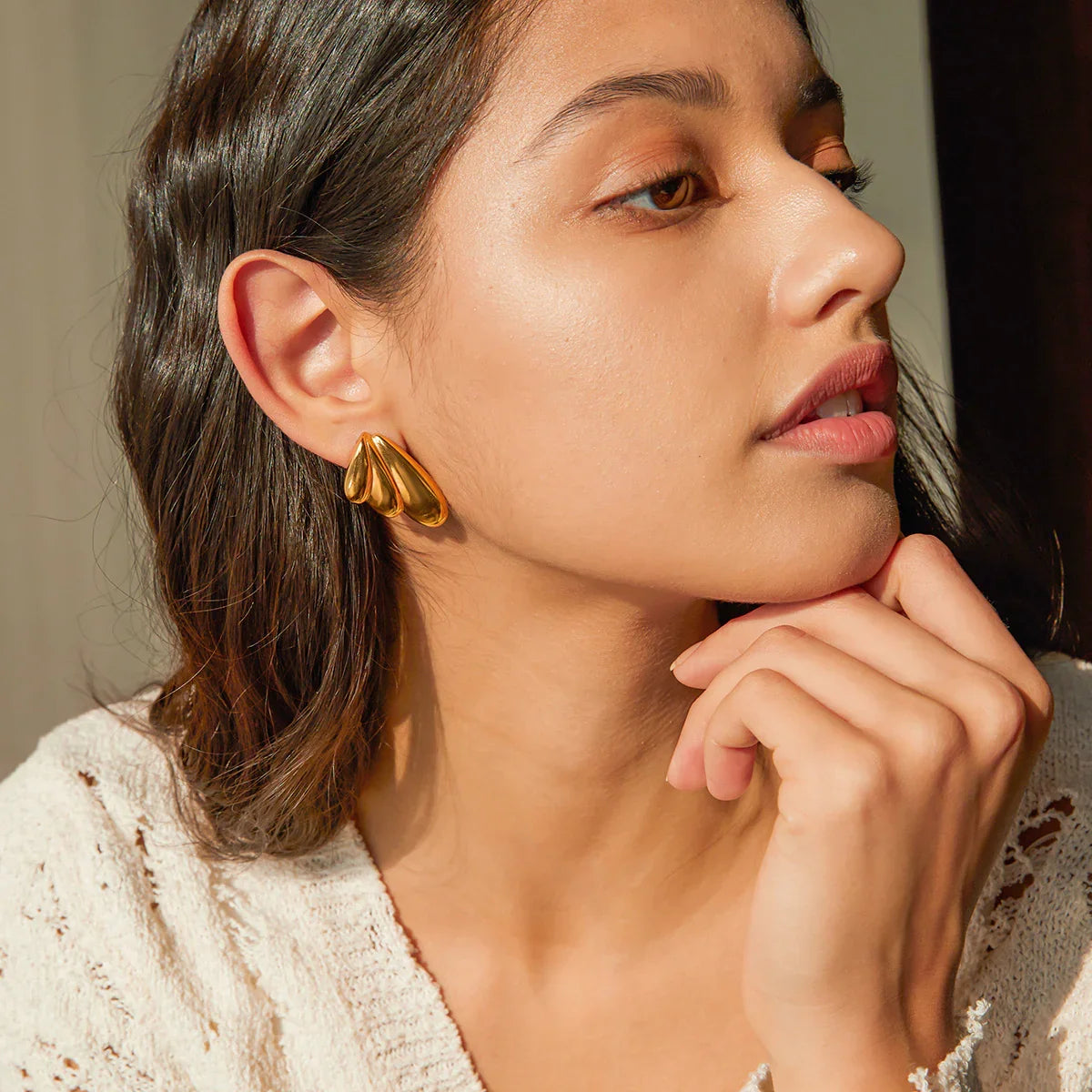 [Royal Vicky]Saffron Gold Earrings