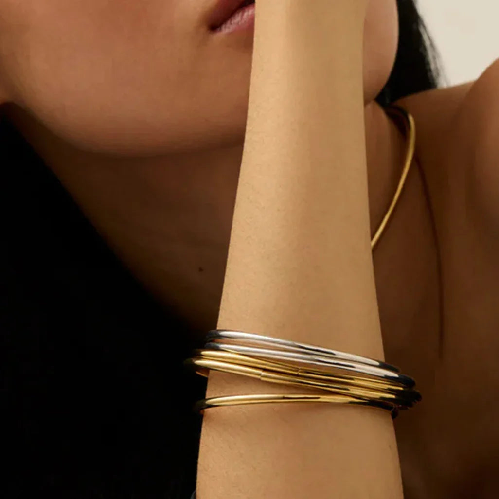 [Royal&Vicky]Shannon Gold Armreifen-Set