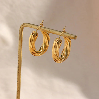 [Royal Vicky]Denisse Twisted Hoop Earrings