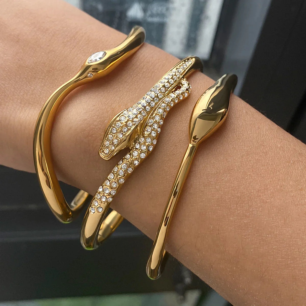 [Royal Vicky]Rosalee Serpentine Diamond Bangle