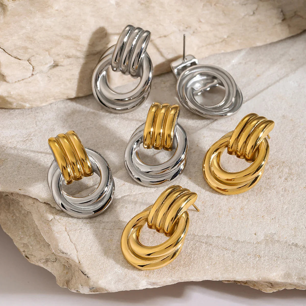 [Royal Vicky]Luna Layered Hoop Earrings