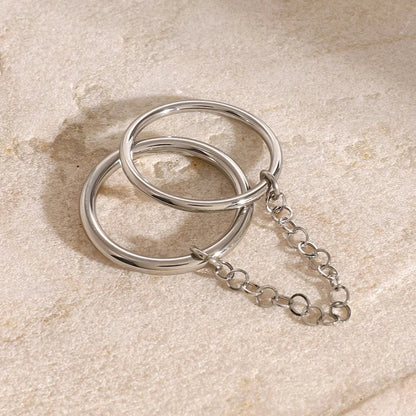 [Royal Vicky]Bridget Chain Stacked Ring