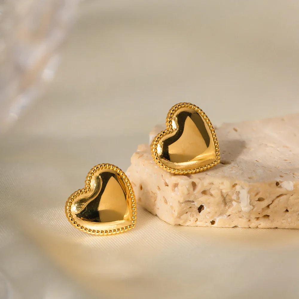 [Royal&Vicky]Ruth Herz-Ohrringe in Gold