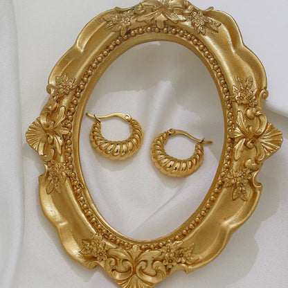 [Royal Vicky]Croissant Hoop Earrings
