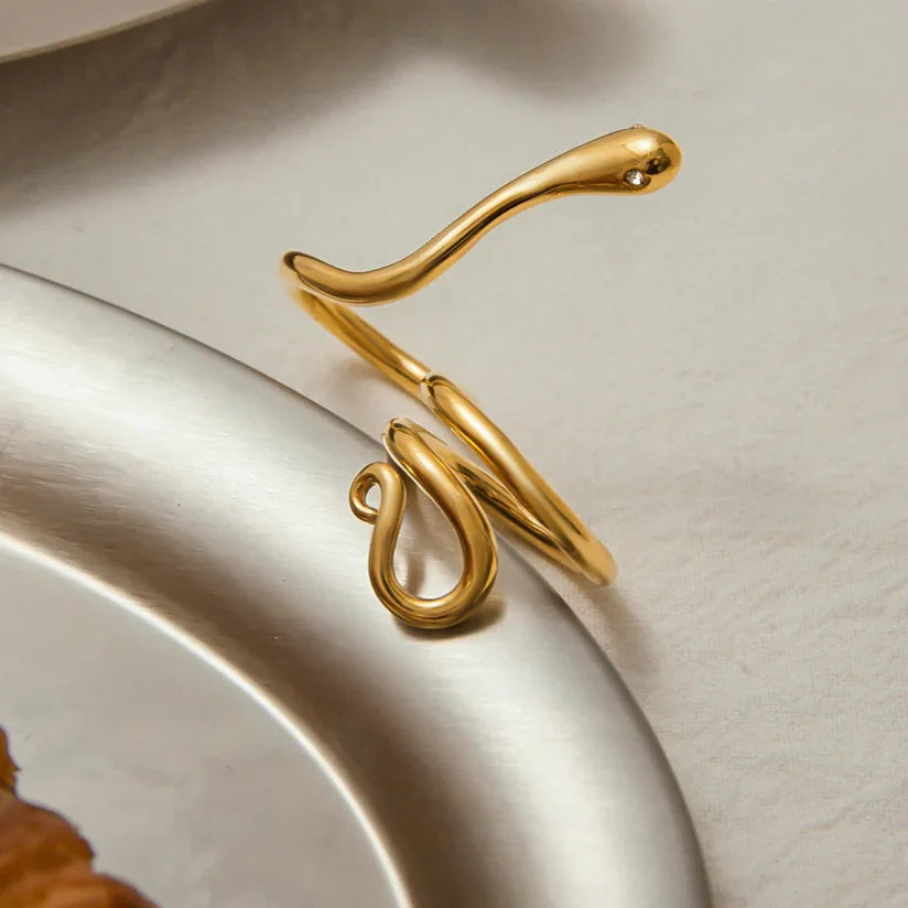 [Royal Vicky]Gemmie Golden Snake Ring