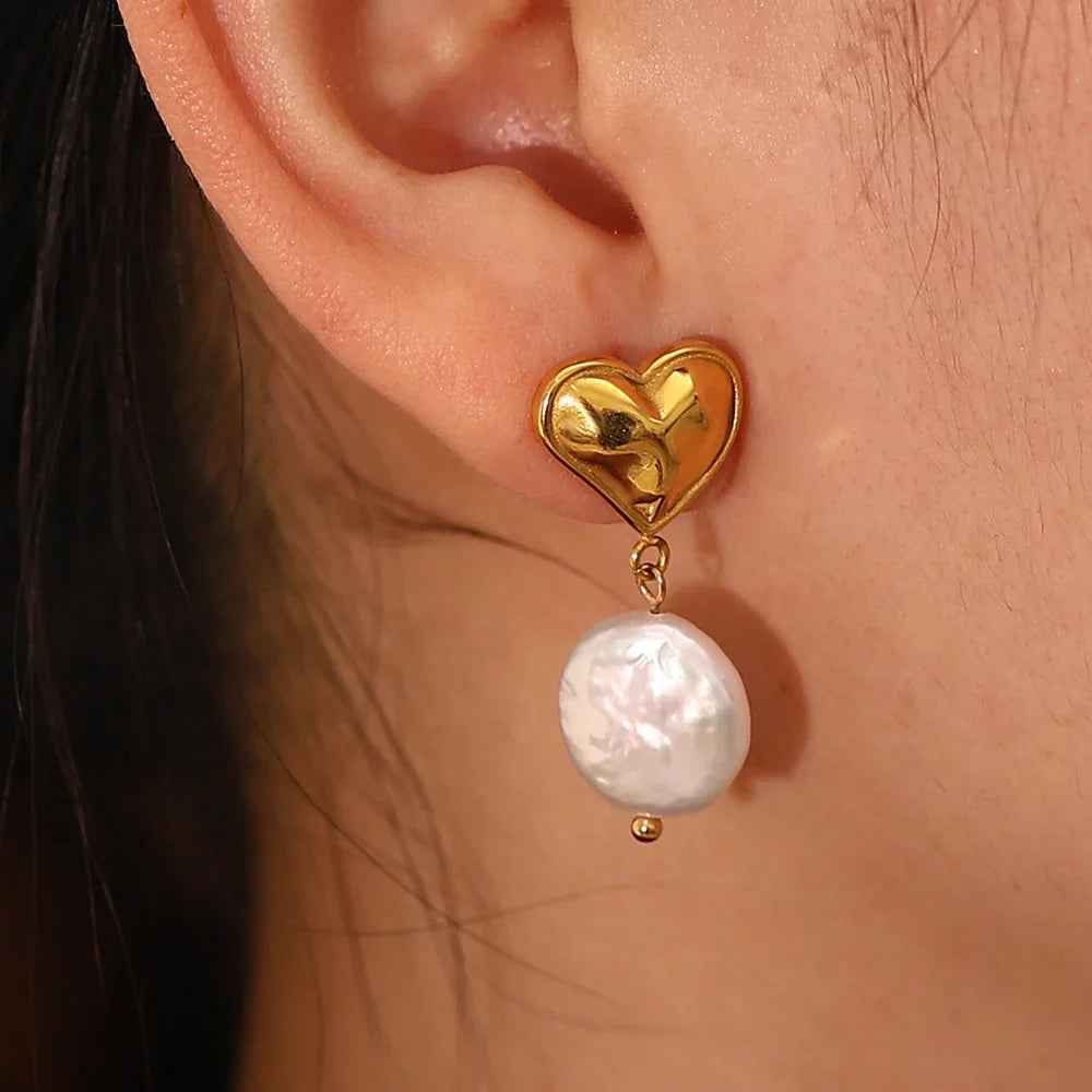 [Royal Vicky]Blanche Freshwater Pearl Earrings