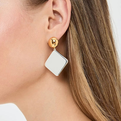 [Royal Vicky]Kelly Geometric Drop Earrings