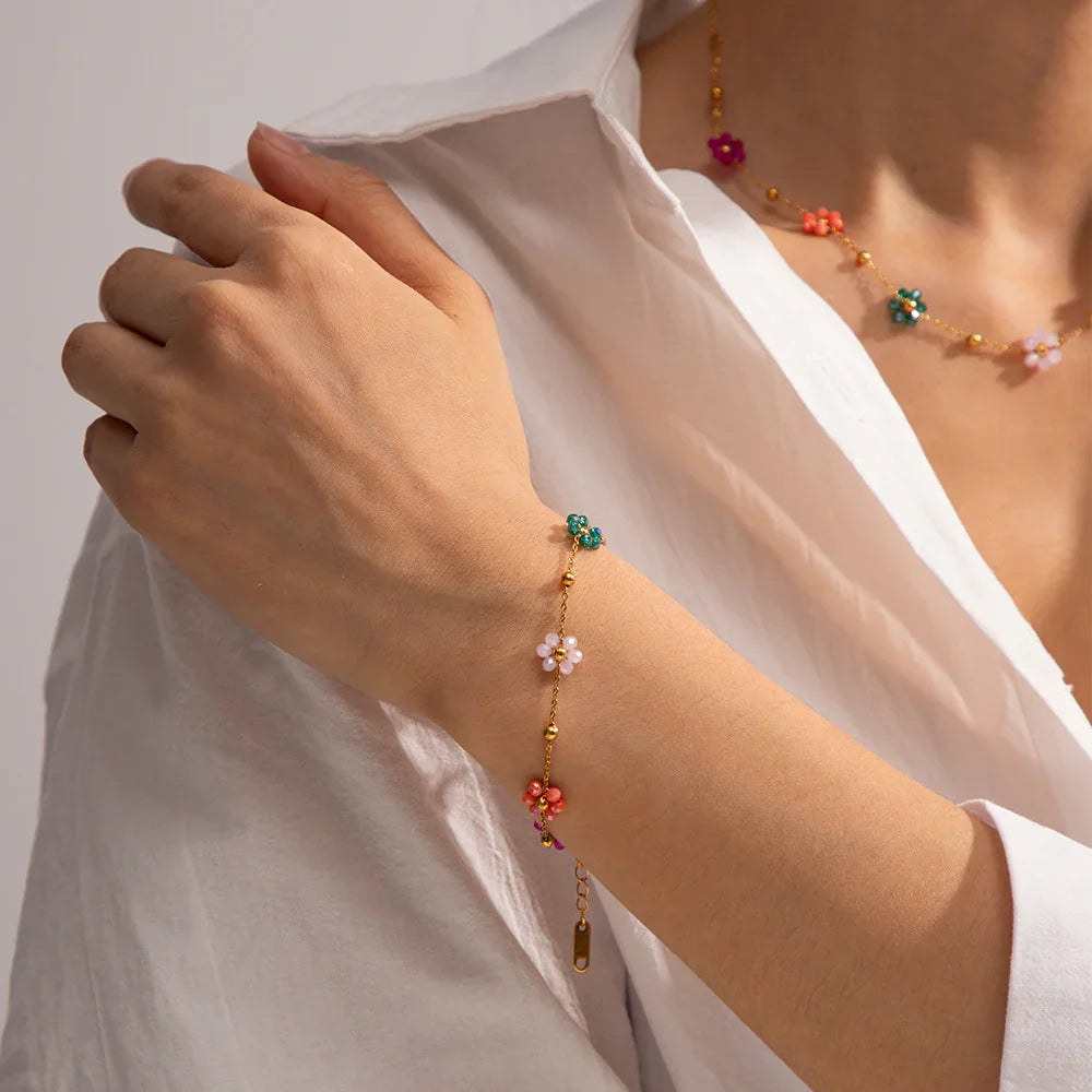 [Royal Vicky]Azalea Floral Gold Bracelet