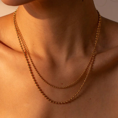 [Royal Vicky]Layered Ball Chain Necklace