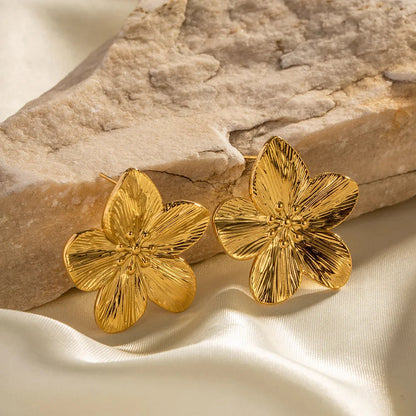 [Royal Vicky]Allysa Flower Gold Earrings