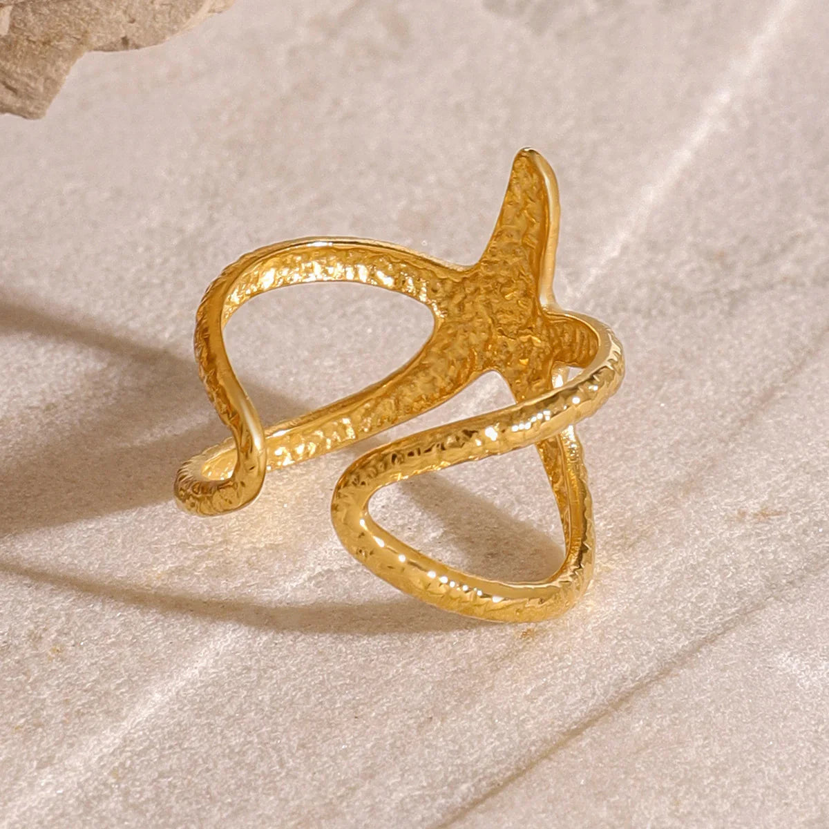 [Royal Vicky]Aurelie Gold Starfish Ring