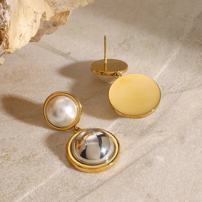 [Royal Vicky]Avery Pearl Dome Earrings