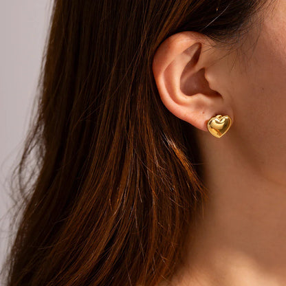 [Royal Vicky]Ruth Heart Gold Earrings