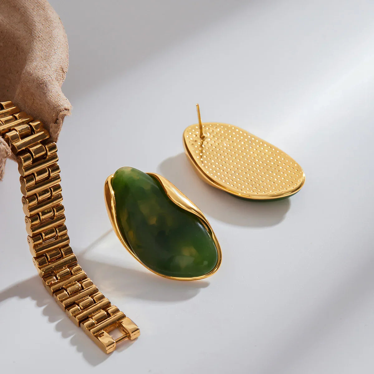 [Royal Vicky]Amelise Polished Gemstone Earrings