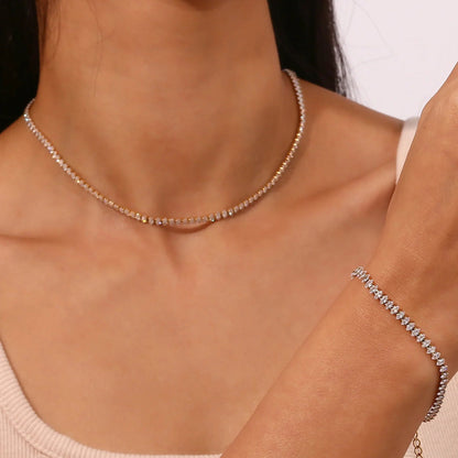 [Royal Vicky]Wisteria Diamond Tennis Necklace