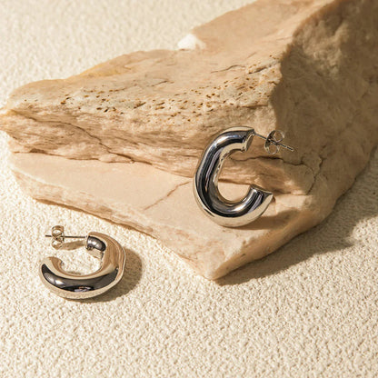 [Royal Vicky]Alera Silver Hoops
