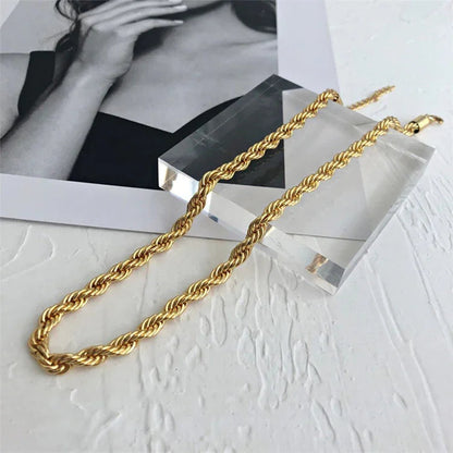 [Royal Vicky]Bianca Rope Chain Gold Necklace