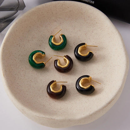 [Royal Vicky]Lexi Chunky Enamel Hoops
