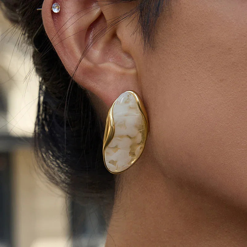 [Royal Vicky]Amelise Polished Gemstone Earrings