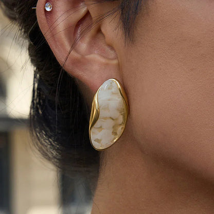 [Royal Vicky]Amelise Polished Gemstone Earrings