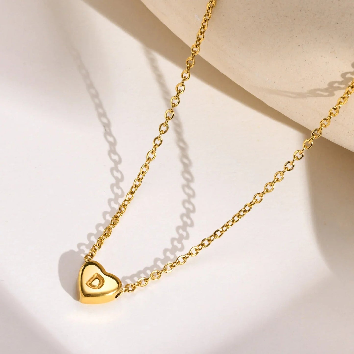 [Royal Vicky]Heart Initial Gold Necklace