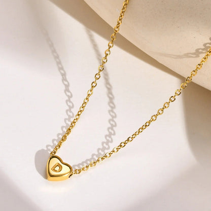 [Royal Vicky]Heart Initial Gold Necklace