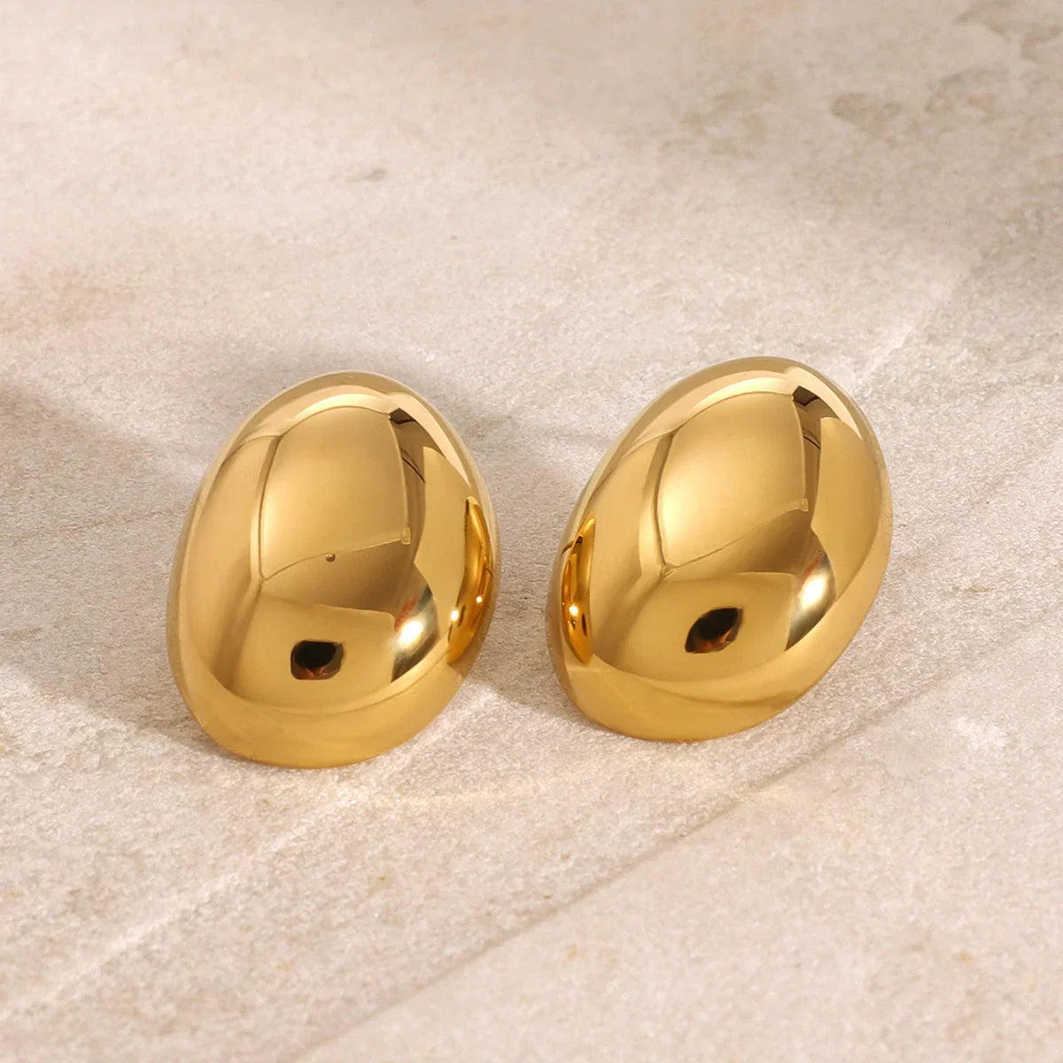 [Royal&Vicky]Callista Gold-Bohnen-Ohrringe