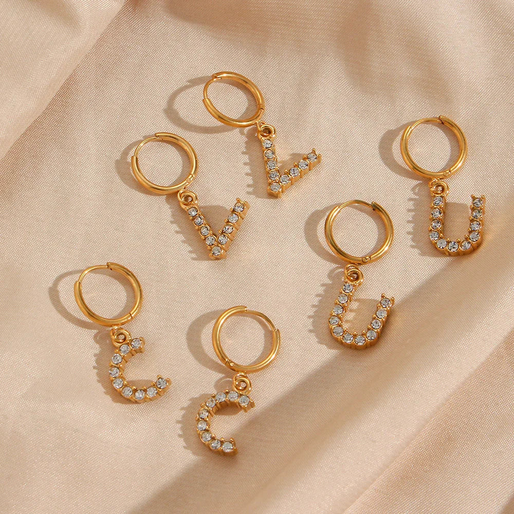 [Royal Vicky]Wilhemina Initial Letter Earrings