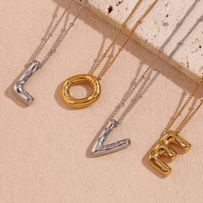 [Royal Vicky]Balloon Gold Initial Necklace