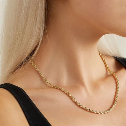 [Royal Vicky]Bianca Rope Chain Gold Necklace