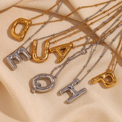 [Royal Vicky]Balloon Gold Initial Necklace