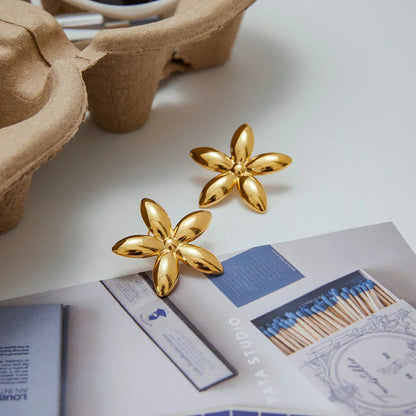 [Royal Vicky]Monica Floral Gold Earrings