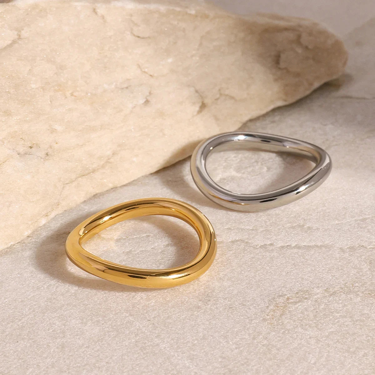 [Royal Vicky]Miley Gold & Silver Layered Rings