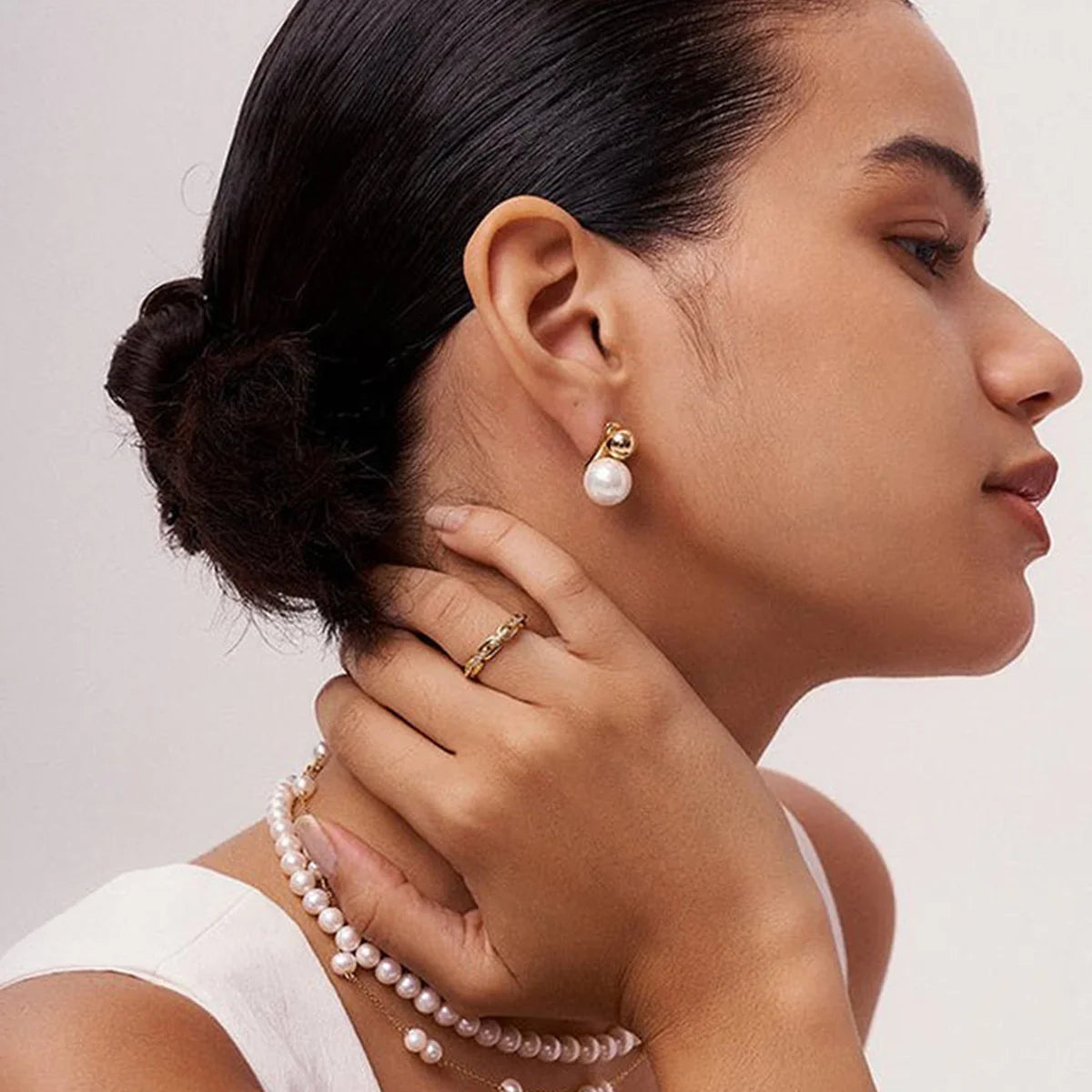 [Royal Vicky]Nautica Dome Pearl Earrings
