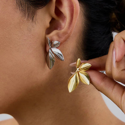 [Royal Vicky]Velle Gold Petal Earrings